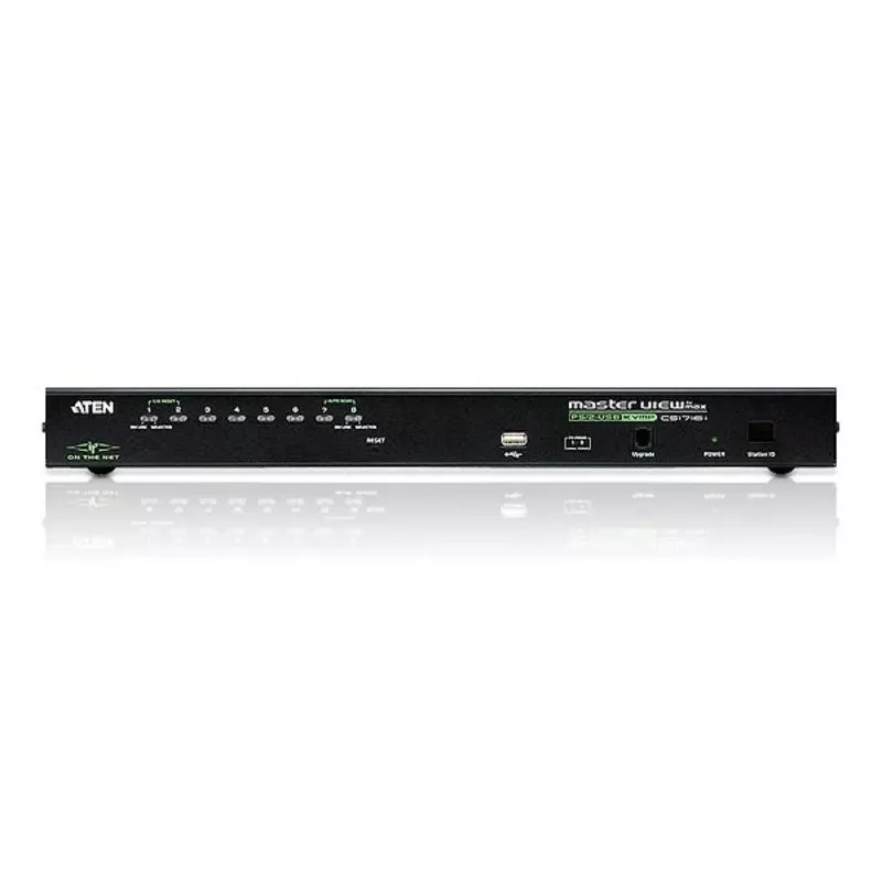 ATEN Switch KVM sobre IP VGA USB - PS/2 de 8 puertos con puerto USB periférico