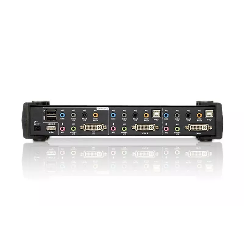 ATEN Switch KVM DVI Dual Link USB de 2 puertos con audio y hub USB 2.0 (cable KVM incluido)