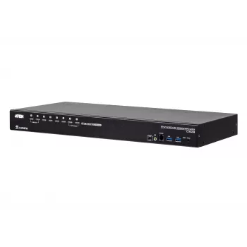 ATEN Switch KVM HDMI 4K USB 3.0 de 8 puertos, 4096 x 2160 píxeles, 4K Ultra HD, 9,77 W, negro
