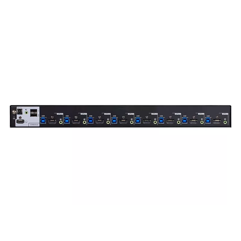ATEN Switch KVM HDMI 4K USB 3.0 de 8 puertos, 4096 x 2160 píxeles, 4K Ultra HD, 9,77 W, negro