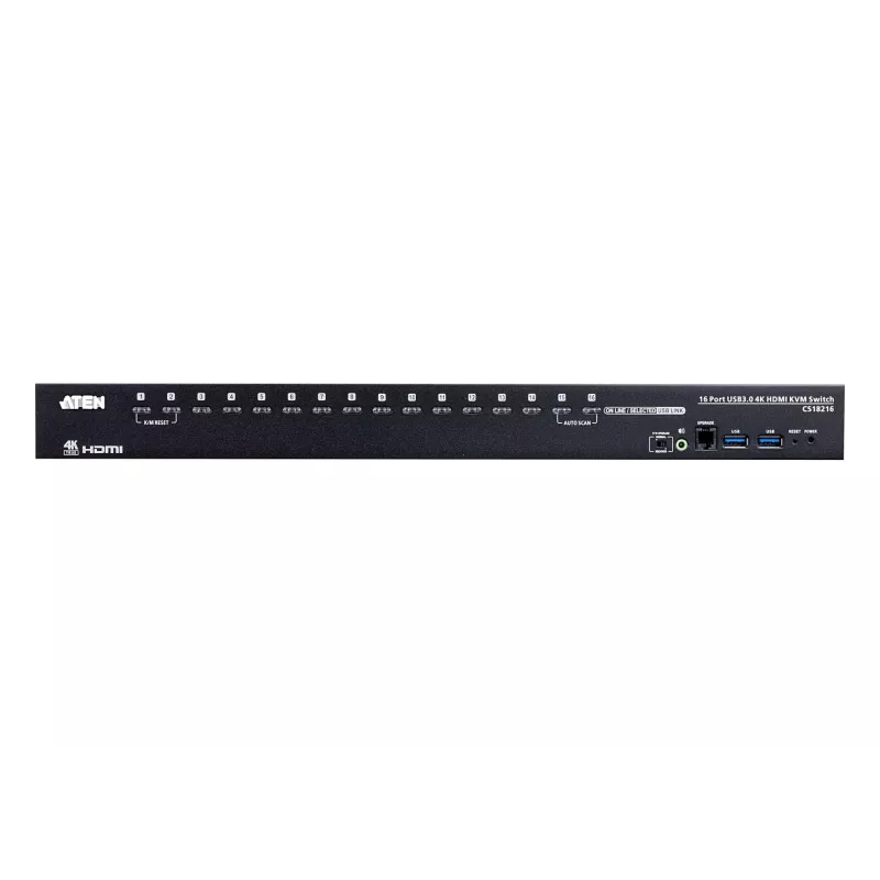 Switch KVM ATEN HDMI 4K USB 3.0 de 16 puertos CS18216-AT-G