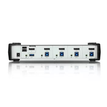 ATEN Switch KVMP™ DisplayPort 1.1 USB 3.1 Gen 1 de 4 puertos con altavoz (cable KVM incluido)