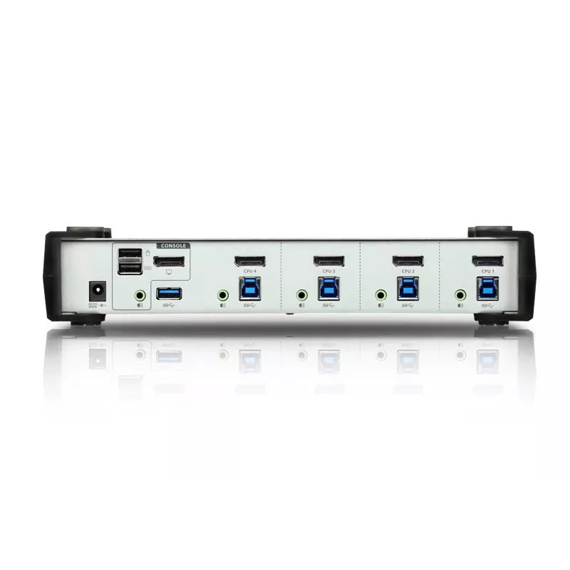 ATEN Switch KVMP™ DisplayPort 1.1 USB 3.1 Gen 1 de 4 puertos con altavoz (cable KVM incluido)