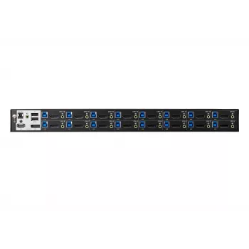 ATEN Switch KVM DisplayPort 4K USB 3.0 de 16 puertos, 4096 x 2160 píxeles, 4K Ultra HD, 26,66 W, negro