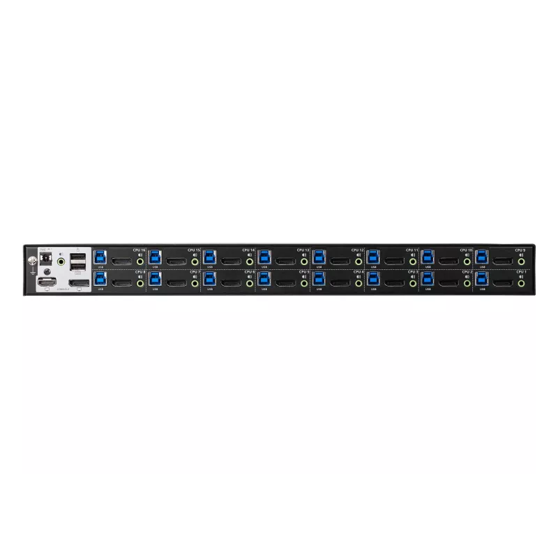 ATEN CS19216-AT-G conmutador KVM/audio/USB de 16 puertos USB 3.0 4K, 1 usuario local, de sobremesa/montable en rack