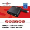 CLUB3D Mini dock USB Type-C a Ethernet + USB 3.0 + carga USB Type-C