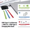 CLUB3D Mini dock USB Type-C a Ethernet + USB 3.0 + carga USB Type-C