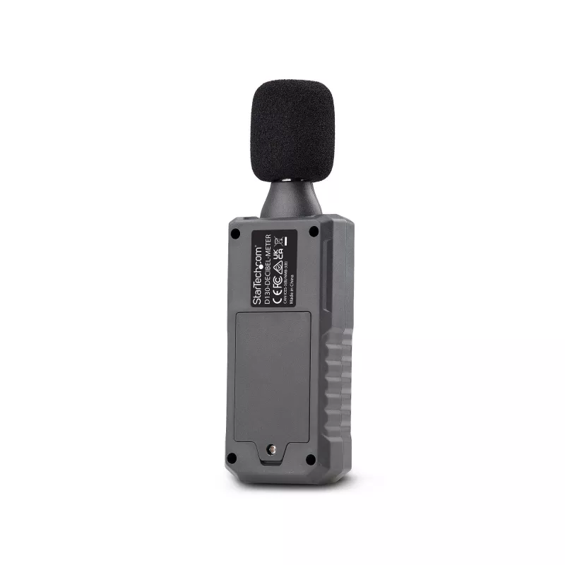 StarTech.com Sonómetro digital portátil con gran LCD, medidor de ruido/decibelios para sala de servidores/oficina, monitor de audio, rango 30-130 dBA, valores mín./máx. precisos