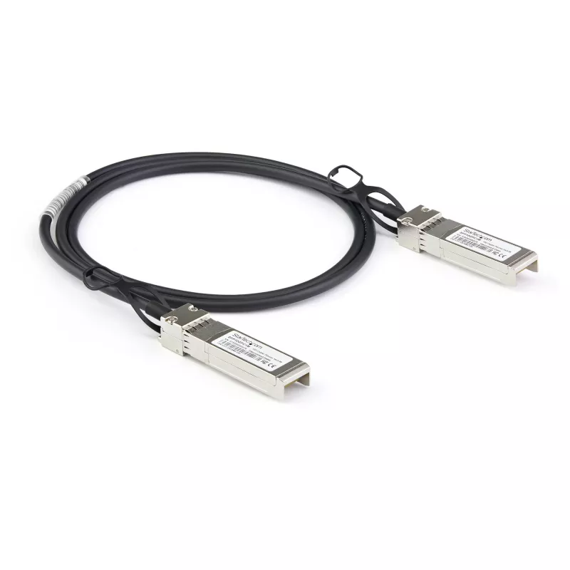 StarTech.com Cable de conexión directa Twinax de 1m 10G SFP+ a SFP+ compatible con Dell EMC DAC-SFP-10G-1M – DAC de cobre SFP+ 10GbE 10 Gbit/s módulo Mini-GBIC/transceptor pasivo de bajo consumo DAC