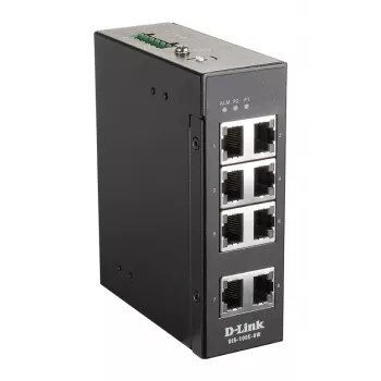 Switch industrial no gestionado D-Link de 8 puertos con 8 x 10/100 BaseT(X) puertos