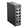 Switch industrial no gestionado D-Link de 8 puertos con 8 x 10/100 BaseT(X) puertos