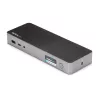 Estación de acoplamiento universal para portátil StarTech.com, dock híbrido USB-C y USB-A, dual 4K DP y HDMI, 60W PD, Mac / Windows / Chrome OS, hub 4x USB 5Gbps, GbE