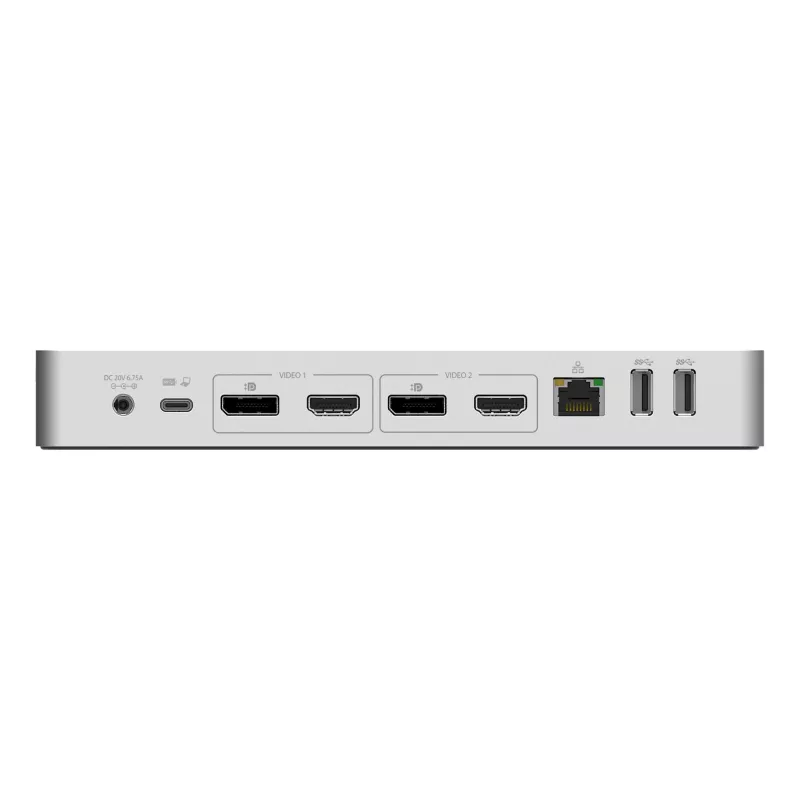 Estación de acoplamiento universal para portátil StarTech.com, dock híbrido USB-C y USB-A, dual 4K DP y HDMI, 60W PD, Mac / Windows / Chrome OS, hub 4x USB 5Gbps, GbE
