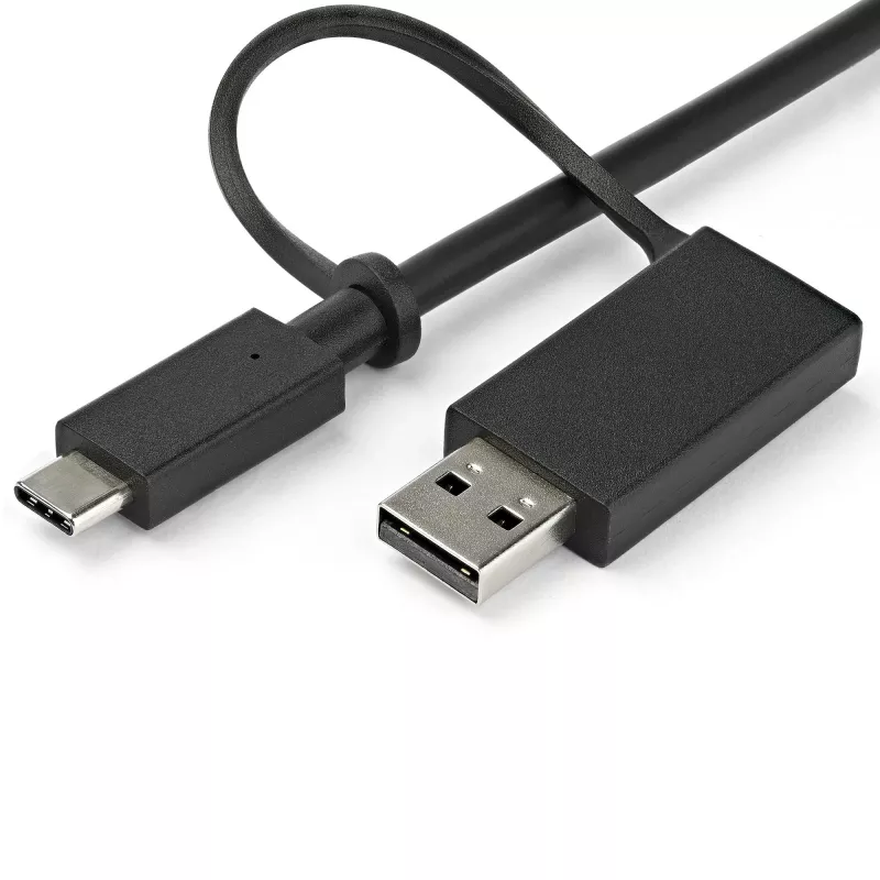 Estación de acoplamiento universal para portátil StarTech.com, dock híbrido USB-C y USB-A, dual 4K DP y HDMI, 60W PD, Mac / Windows / Chrome OS, hub 4x USB 5Gbps, GbE