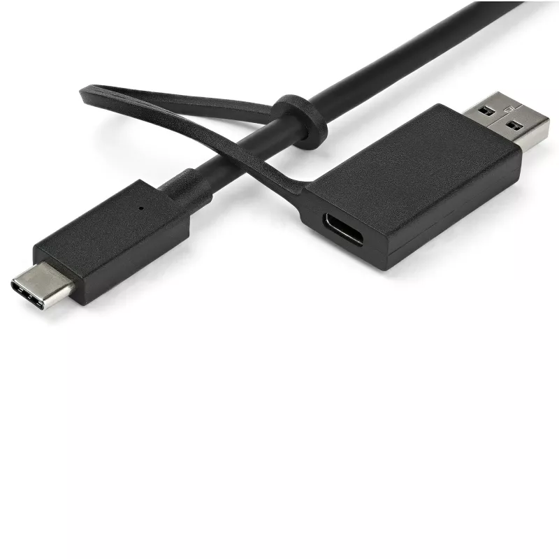 Estación de acoplamiento universal para portátil StarTech.com, dock híbrido USB-C y USB-A, dual 4K DP y HDMI, 60W PD, Mac / Windows / Chrome OS, hub 4x USB 5Gbps, GbE