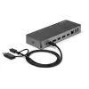 Estación de acoplamiento universal para portátil StarTech.com, dock híbrido USB-C y USB-A, dual 4K DP y HDMI, 60W PD, Mac / Windows / Chrome OS, hub 4x USB 5Gbps, GbE