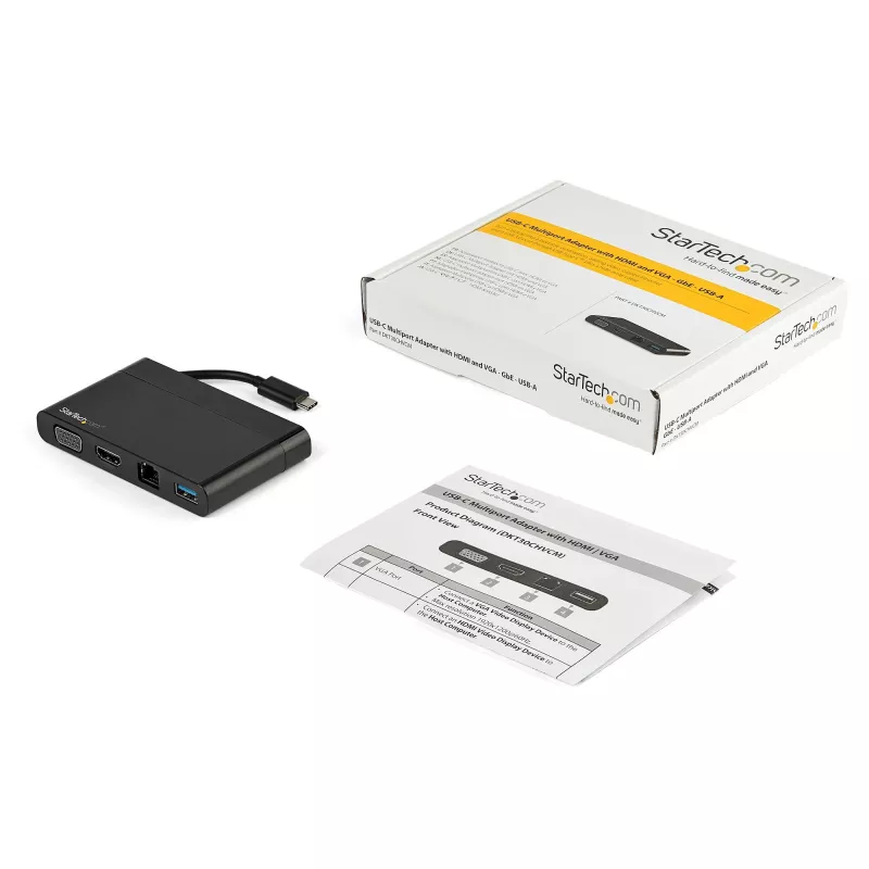 StarTech.com DKT30CHVCM adaptador multipuerto USB-C, HDMI 4K / VGA, Gigabit Ethernet, USB 3.0 USB-A