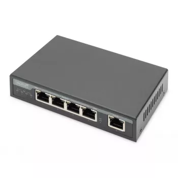 Extensor 4PPoE Gigabit 4 puertos Digitus 802.3at 60W Negro