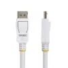 StarTech.com Cable DisplayPort 1.2 certificado por VESA de 10ft (3m) Blanco, 4K 60Hz, 21,6 Gbit/s, conectores DP con enclavamiento, cable DisplayPort DP 1.2, cable de monitor DP, M/M