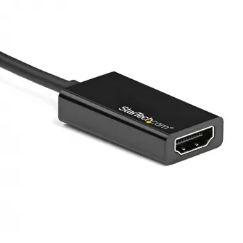 StarTech.com Adaptador DisplayPort a HDMI - Convertidor de vídeo activo DP 1.4 a HDMI 2.0 4K 60Hz - Adaptador de cable DP a monitor/TV/Display HDMI - Conector DP con enclavamiento