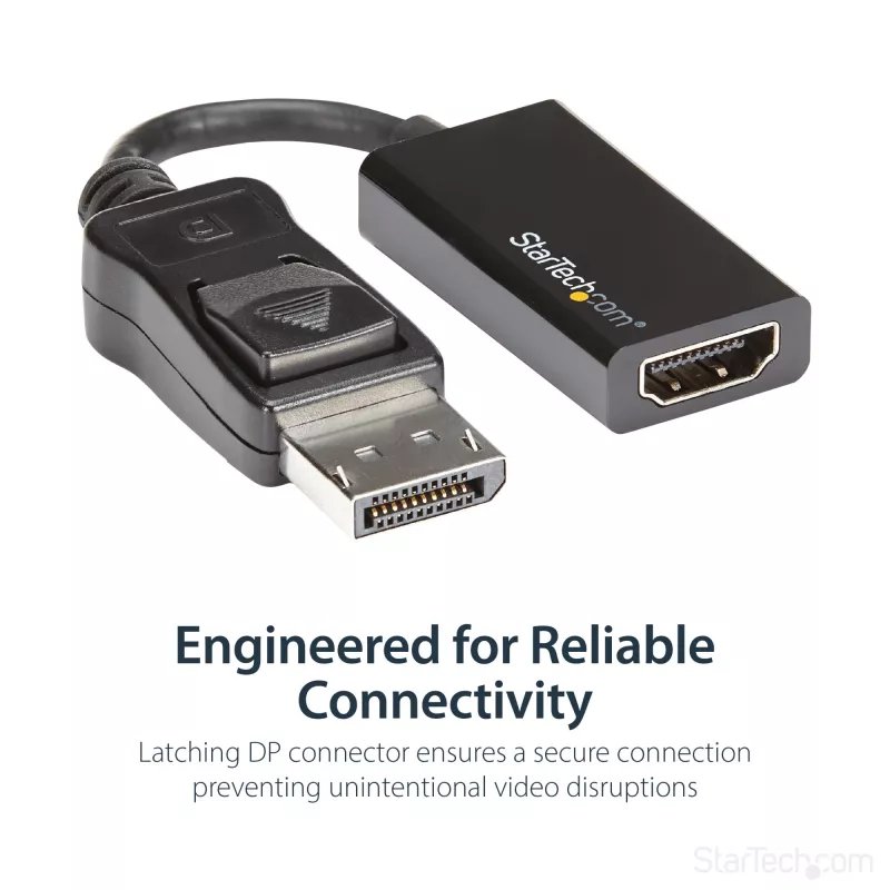 StarTech.com DP2HD4K60S adaptador de DisplayPort a HDMI, 4K 60Hz, 0,215 m, macho/hembra