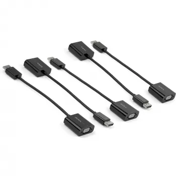 StarTech.com Pack de 5 adaptadores DisplayPort a VGA – Adaptador activo DisplayPort 1.2 a VGA – Dongle convertidor de vídeo digital DP a analógico VGA – Adaptador de monitor conector DisplayPort macho a VGA hembra