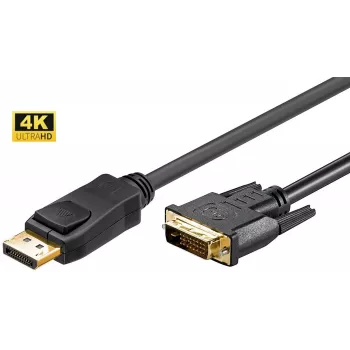 Microconnect DP-DVI-MM-200 Adaptador de cable de vídeo 2 m DisplayPort Negro