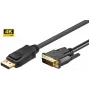 Microconnect DP-DVI-MM-300 Adaptador de cable de vídeo 3 m DisplayPort Negro