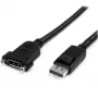 StarTech.com Cable DisplayPort Panel Mount de 1 m – 4K x 2K – Cable prolongador DisplayPort 1.2 conector macho a conector hembra – Cable de vídeo DP con conector DP Panel Mount – Cable de monitor DP