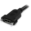 StarTech.com Cable DisplayPort Panel Mount de 1 m – 4K x 2K – Cable prolongador DisplayPort 1.2 conector macho a conector hembra – Cable de vídeo DP con conector DP Panel Mount – Cable de monitor DP