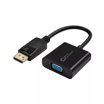 Microconnect DPVGA15CM Adaptador de cable de vídeo 0,15 m DisplayPort VGA (D-Sub) Negro