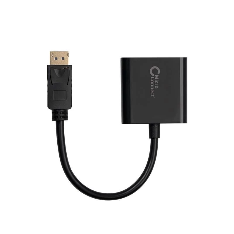 Microconnect DPVGA15CM Adaptador de cable de vídeo 0,15 m DisplayPort VGA (D-Sub) Negro
