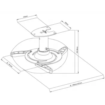 Vivolink VLMC101-H Soporte de proyector Techo Blanco