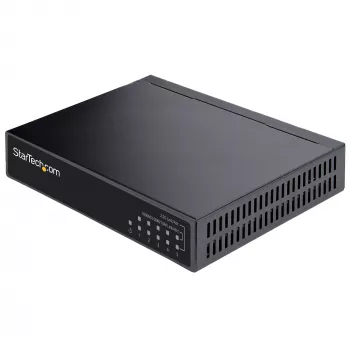 StarTech.com Switch 2.5G no gestionado – Switch Gigabit de 5 puertos – Switch Ethernet 2.5GBASE-T no gestionado – Splitter Ethernet – Montaje en carril DIN o pared – Multi-Gigabit – Auto-MDIX – 9K Jumbo