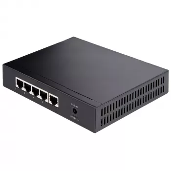 StarTech.com Switch 2.5G no gestionado – Switch Gigabit de 5 puertos – Switch Ethernet 2.5GBASE-T no gestionado – Splitter Ethernet – Montaje en carril DIN o pared – Multi-Gigabit – Auto-MDIX – 9K Jumbo
