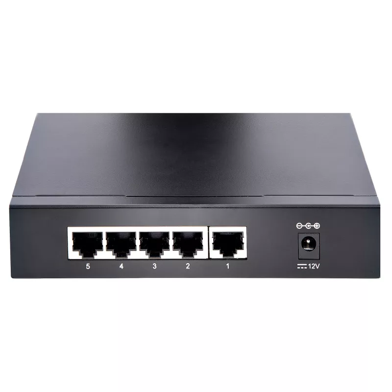 StarTech.com Switch 2.5G no gestionado – Switch Gigabit de 5 puertos – Switch Ethernet 2.5GBASE-T no gestionado – Splitter Ethernet – Montaje en carril DIN o pared – Multi-Gigabit – Auto-MDIX – 9K Jumbo