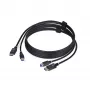 StarTech.com Cable KVM DisplayPort y USB 5 Gbit/s de 6ft (1,8 m), 4K 60 Hz, cable combinado DP 1.2/USB 3.0 universalmente compatible para switches KVM