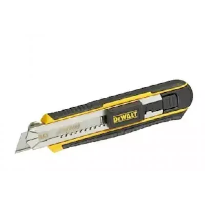DeWALT DWHT0-10249 cúter plegable con cuchilla desprendible de 18 mm, acero inoxidable, negro/amarillo