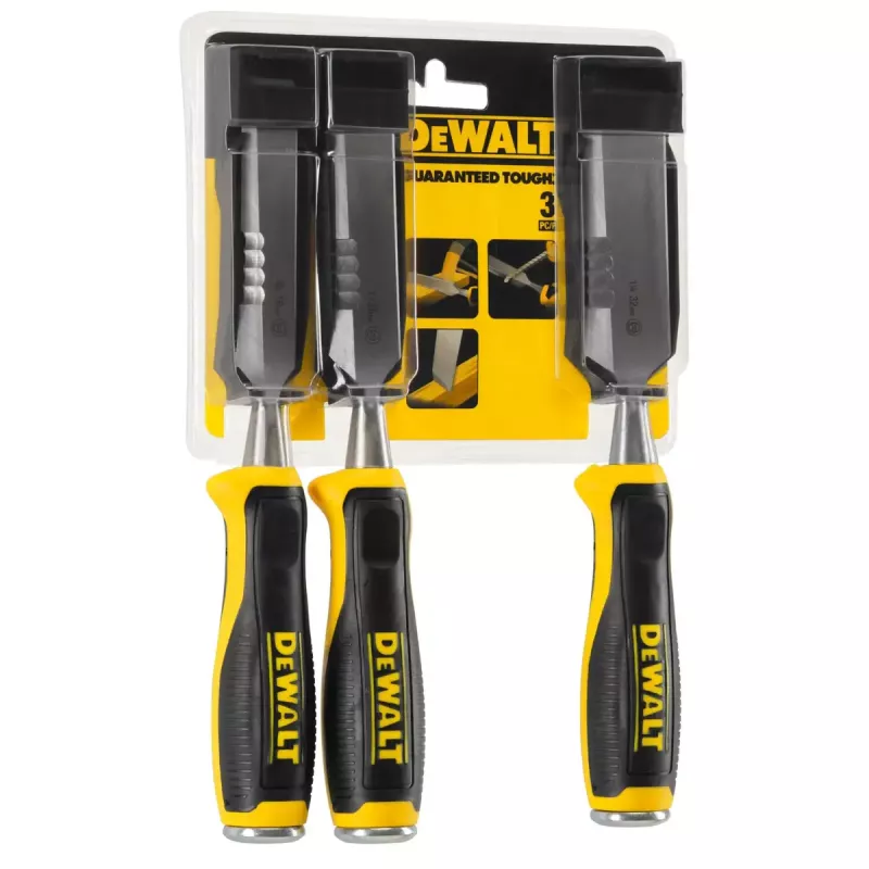 DeWalt DWHT0-16148 juego de formones, 3 piezas, 18/25/32 mm