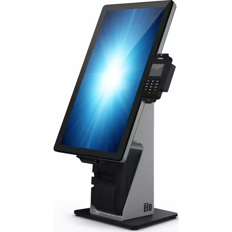 Elo Wallaby soporte de mostrador de autoservicio para I-Series 4.0 de 15,6/21,5 pulgadas, negro/plateado