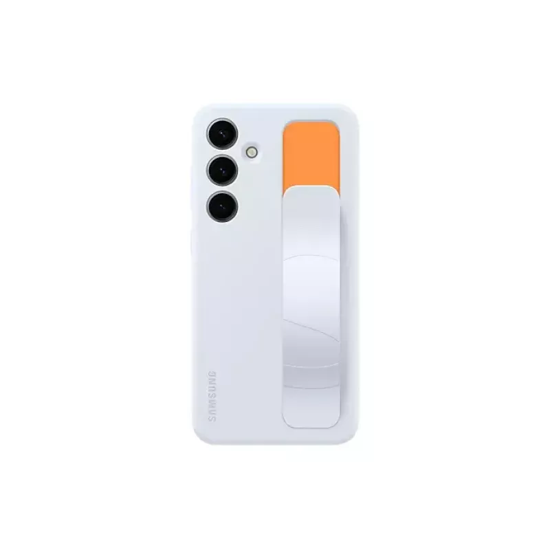 Funda Samsung Galaxy S24+ azul claro monocromática con soporte de mesa