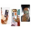 Funda Samsung Galaxy S24+ azul claro monocromática con soporte de mesa