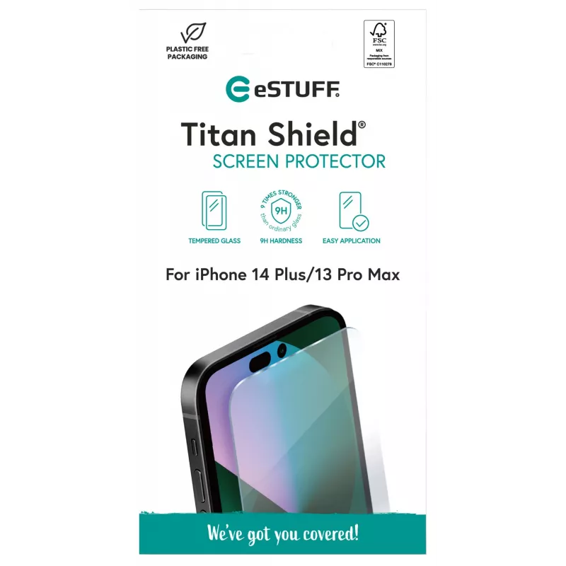 Protector de pantalla transparente eSTUFF ES501370 para Apple iPhone 14 Plus iPhone 13 Pro Max resistente a arañazos