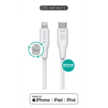 Cable Lightning eSTUFF ES602170 1m USB C 2.4A 5V certificado GRS