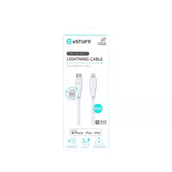 Cable Lightning eSTUFF ES602370 3m USB-C 2,4A 5V