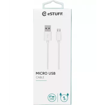 eSTUFF ES603007 Cable USB USB 2.0 1 m USB-A a Micro-USB-B Blanco