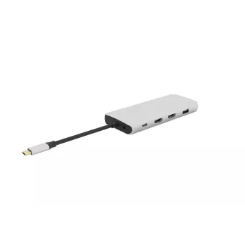 eSTUFF ES623009 Hub de interfaces USB 3.2 Gen 1 (3.1 Gen 1) Type-C 5000 Mbit/s Gris