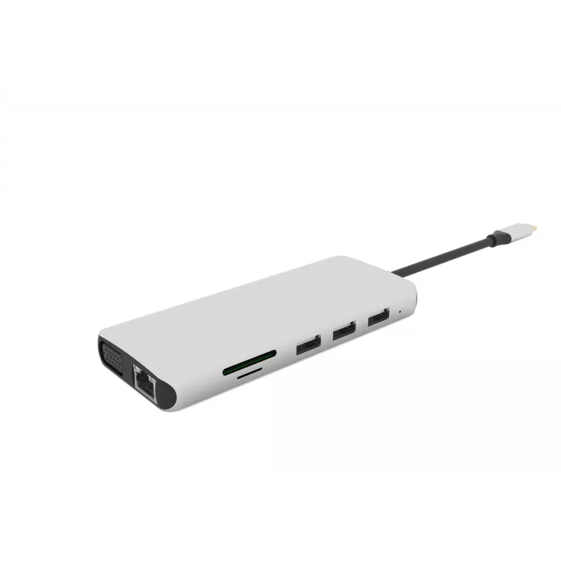 eSTUFF ES623009 Hub de interfaces USB 3.2 Gen 1 (3.1 Gen 1) Type-C 5000 Mbit/s Gris