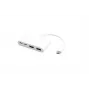Hub USB eSTUFF USB-C a 2 x USB 3.0 y 2 x USB-C 3.1 10000 Mbit/s Blanco