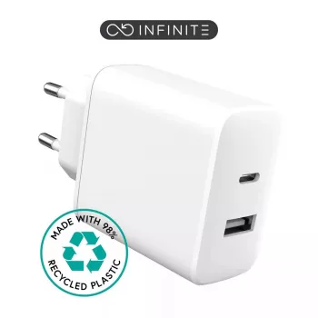 eSTUFF ES637031 Cargador para dispositivos móviles Smartphone Blanco AC Carga rápida Interior